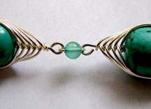 Albina Manning's Beaded Jump Rings - , Classic Wire Jewelry, Jump Rings, Jump Ring, Making Jump Rings, Using beaded jump ring as connector